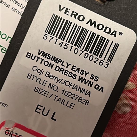 New with tags VM ‘simply easy’ button-down dress, red - Picture 4 of 6